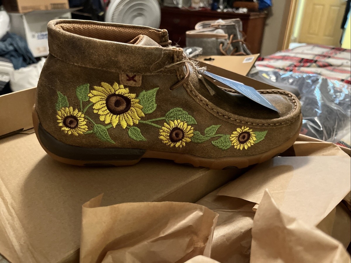 Twisted X Casual Shoes Womens Chukka Leather Bomber Sunflower