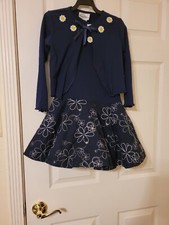 Girl's Rare Edition Size 7 Dress with Sweater EUC Benefits Charity  SALE