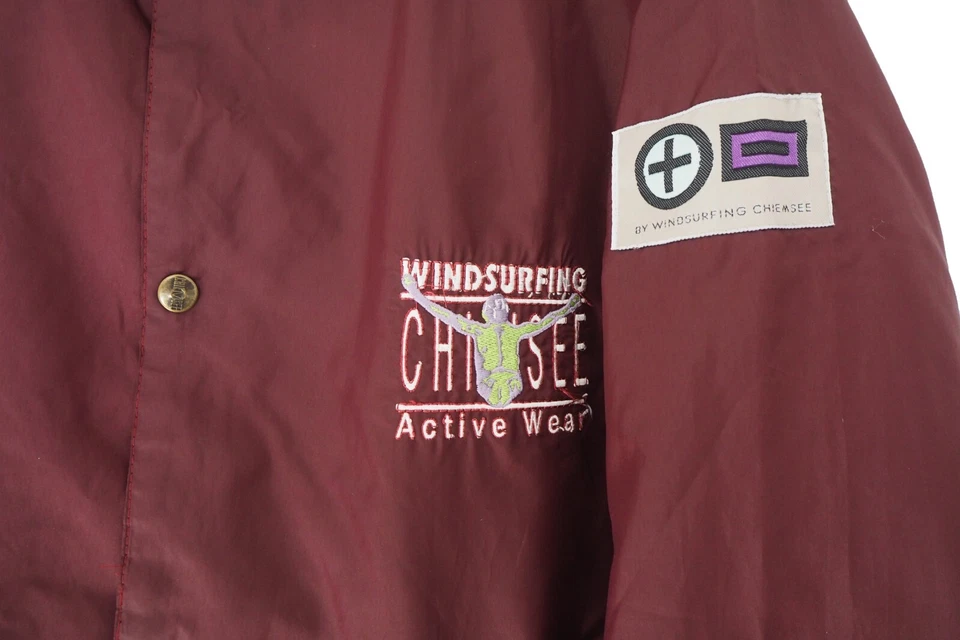 Chaqueta cortavientos vintage CHIEMSEE Windsurf desgaste ligero talla XL oversize roja Foto 3 de 4