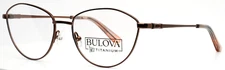BULOVA Gayle Brown Womens Semi Cat Eye Full Rim Eyeglasses 53-17-15 B:41