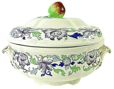 Copeland Late Spode Lidded Bowl Vegetable Serving Tureen Apple Handle