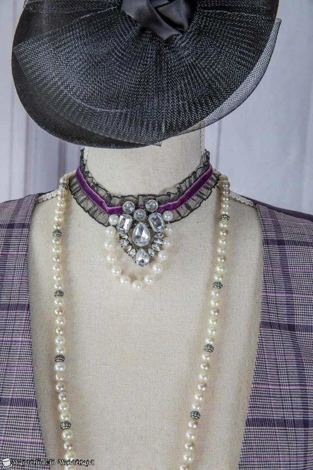 Purple Pearls Steampunk Costume Ex-Large Victorian Ladies - Image 3 of 4