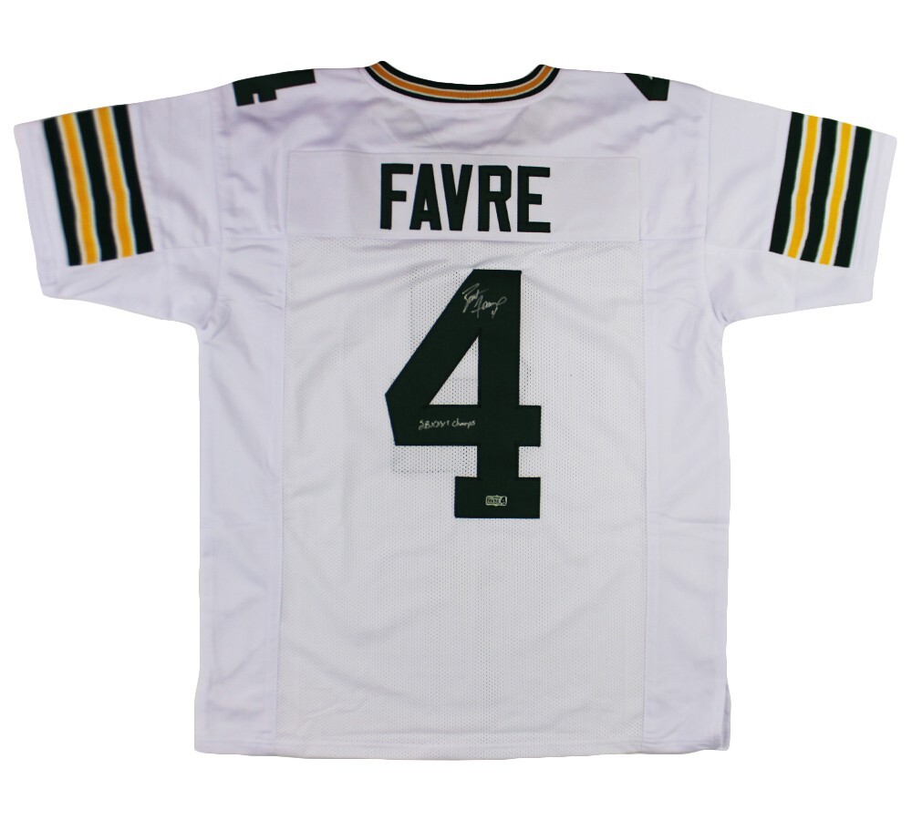 Brett Favre Autographed Signed Green Bay Packers Green Bay Custom White Jersey - "SB XXXI Champ" 
