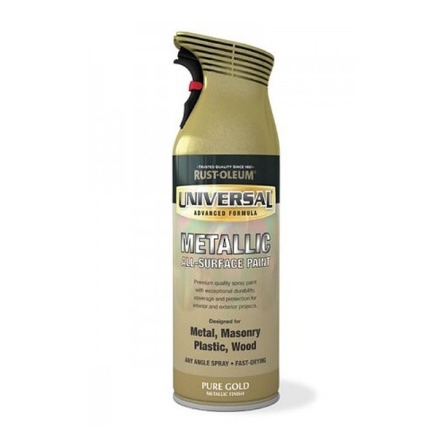 RustOleum 400ml Universal Spray Paint Pure Gold Gift UK SELLER for