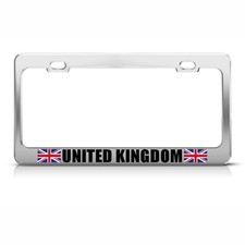 United Kingdom Uk England Chrome License Plate Frame Tag Holder