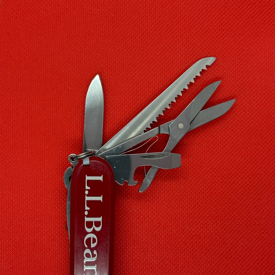 Red L.L. Bean Victorinox Huntsman Swiss Army Knife, hunt, fish, camp