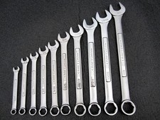 Vintage Craftsman 10pc Sae 6pt Combination Wrench Set 6 Point Box Usa