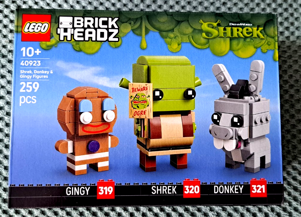 Lego Brickheadz Die Figuren Shrek, Donkey Und Gingy (40923, Brickheadz) - Bild 3