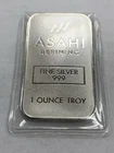 1 oz .999 Silver Asahi Metals Former Engelhard Art Bar Like Similar Round Design