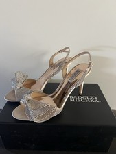 Badgley Mischka Silver Embellished Heels