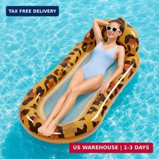 Inflatable Pool Float Lounge - Floaties Rafts for Adults Floating Lounger Sun Ta