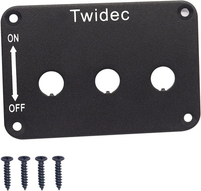 Twidec/Toggle Rocker Switch Panel Housing 3 Way Metal Aluminum Switch Plate Hold