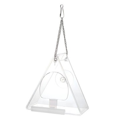 Bird Feeding Bowl for Small Birds Hanging Feeder Transparent Garden Decor