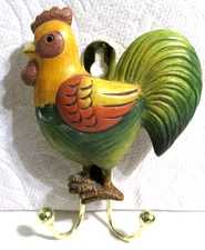 Rooster Key Holder - Kitchen Wall Hanger