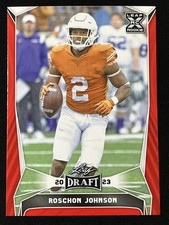 2023 Leaf Draft #68 Roschon Johnson Rookie Red Texas Longhorns Football Card. rookie card picture