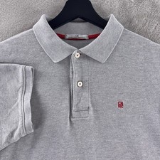 Carolina Herrera Polo Shirt Mens Size Small Gray Short Sleeve Classic