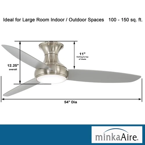 Minka Aire Concept III 54"  - Silver 3-Blade Remote Control - Picture 3 of 5