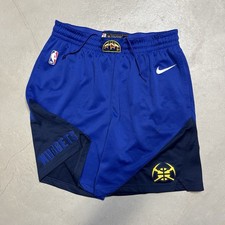 Denver Nuggets Nike Swingman NBA Statement Shorts Pockets Blue Mens Large