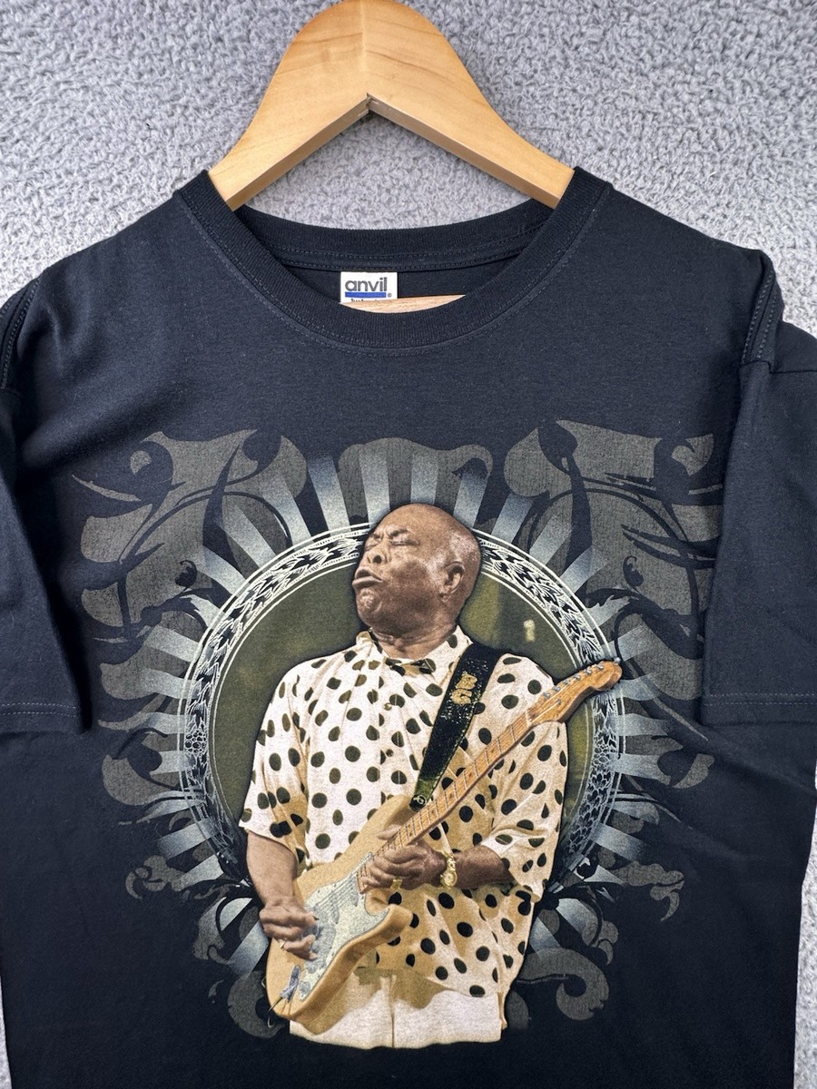 Buddy Guy Blues Guitar 2010 Tour T shirt Adult Large Black Anvil View 4
