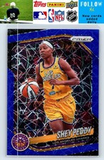 2025 Panini Prizm WNBA #136 Shey Peddy Blue Velocity Prizms