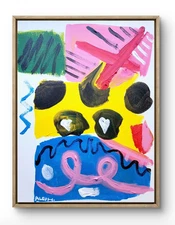 Original Art Zwigle 14x11 Bold Color Modern Abstract Canvas