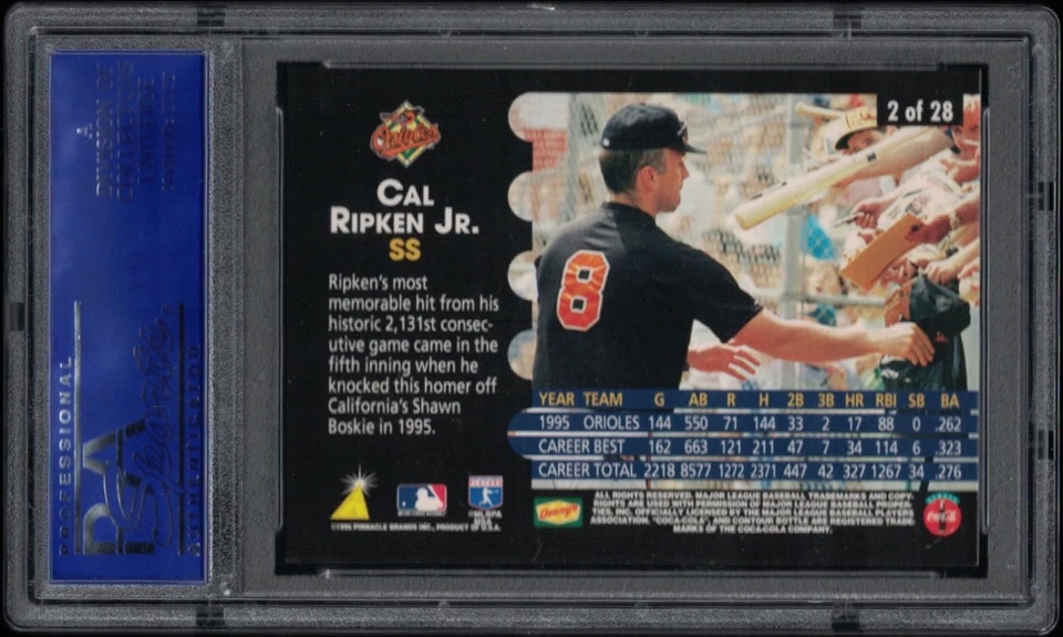 Denny's Instant Replay Holograms 1996 #2 Cal Ripken Jr. Baltimore Orioles PSA 9 Foto 4 de 4