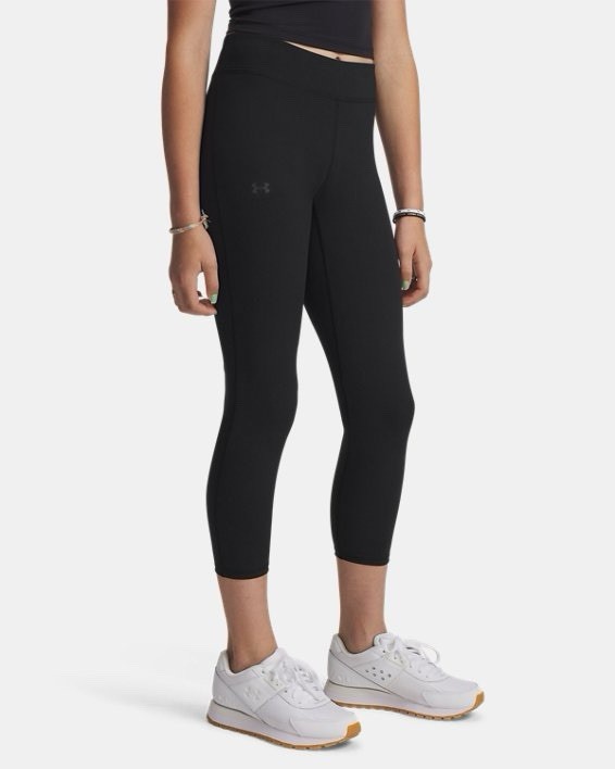 Under Armour Girls YXL Motion Black Ankle Crop Leggings NWT