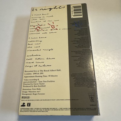 24 Nights (VHS, 1991) Eric Clapton Live Royal Albert Hall MINTY