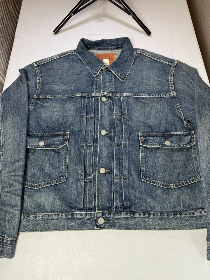 New RRL Ralph Lauren Denim Trucker Jacket-MEN Sz XXL double RL - Image 2 of 4