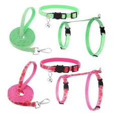 2 Pack Cat Harness and Leash with Collar Set, Adjustable Kitten Harness Escape