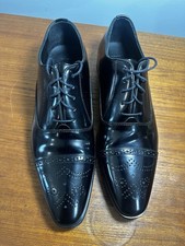 Versace Collection Oxford Dress Shoes Mens 43 Black Leather Lace Up Business 10