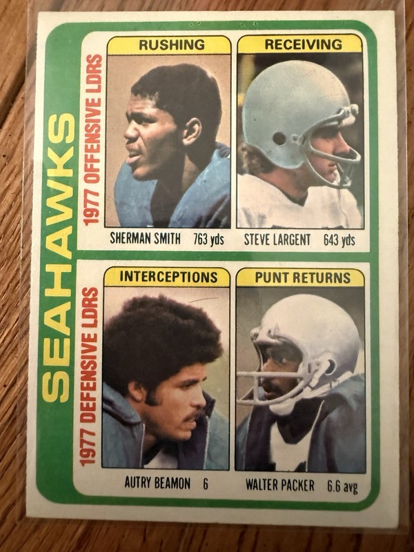 1978 Topps - Team Checklist Steve Largent, Sherman Smith, Walter Packer #526 (RC