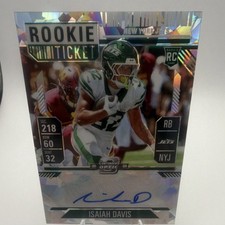 2025 Panini Contenders Optic Cracked Ice Rookie Ticket Isaiah Davis Jets 12/22