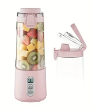 USB-C Cordless Portable Blender Digital Timer LCD Battery Display Rechargeable