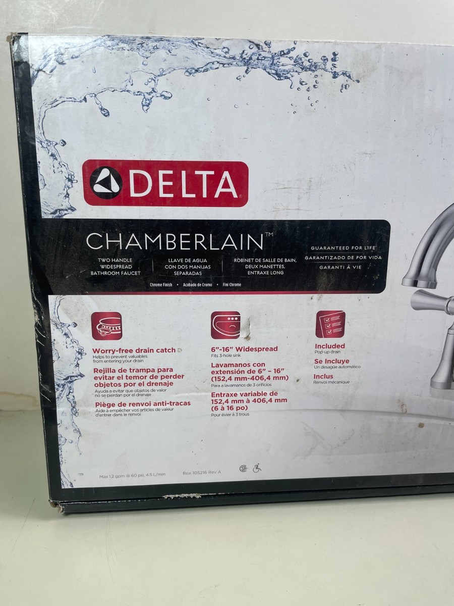 Hana*　0308 Delta Chamberlain 8 in. Widespread 2-Handle Bathroom Faucet