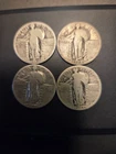 $1.00 4 90% SILVER STANDING LIBERTY QUARTERS 2-1930S-1925-1928