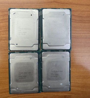 Lot of 4 Intel Xeon Gold 5118 SR3GF 2.30GHz 12 Core 16.5MB L3 CPU Processor 105W