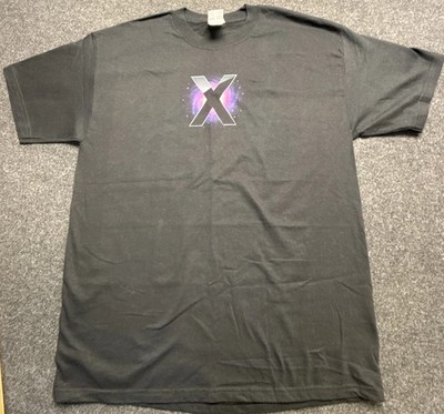 VTG Black  Apple Mac OS X Leopard T Shirt Size L (42-44)