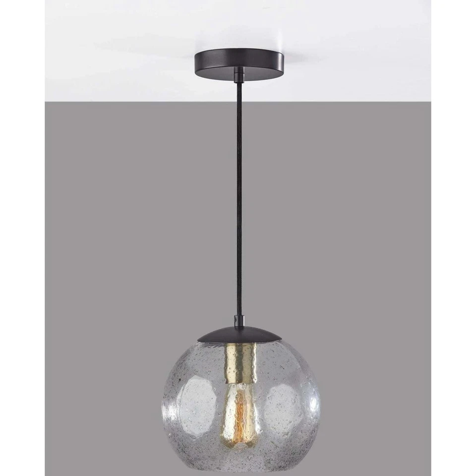 Adesso 3590-26 Edie 9 英寸深青铜/黄铜装饰吊坠吸顶灯 — 第 2/2 张图片