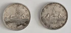 Lot Of 2 1957 Canada Silver Dollars Elizabeth II