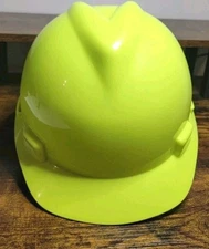 MSA Class E Electrical Safety Full Brim Hard Hat Medium Fastening V Guard Rachet