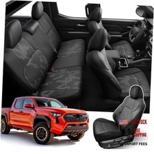 Seat Covers for Toyota Tacoma 2026 2025 2024 Double Cab Gas Full Set Black