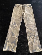 Vintage, Just Cavalli men's jeans, Size 36, army green, flower lady print