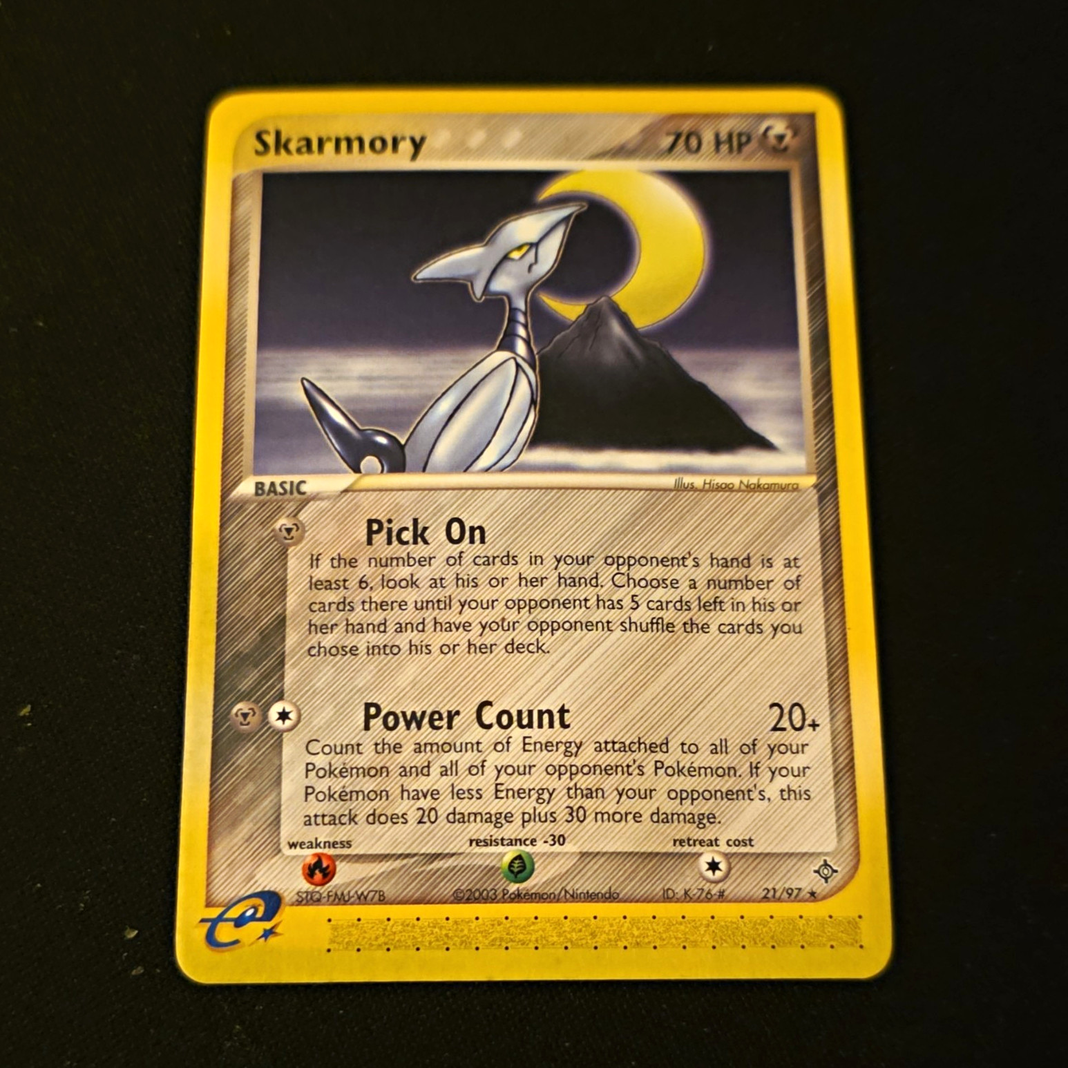Skarmory 21/97 Dragon Rare 70 HP ENG 2003