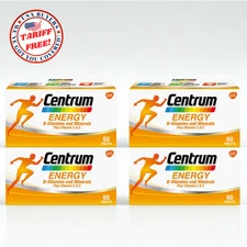 4 X 60's New Centrum Energy B-Vitamins and Minerals + Vitamin C & E