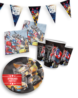 Transformers Party Set 37Tlg Mit Wimpelkette Tellern Bechern Und Servietten