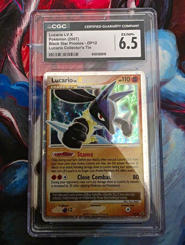 Pokemon TCG Pokemon Promos Lucario LV.X DP12 Black Star Promo Holo CGC 6.5