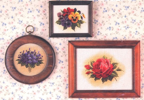 Lavender & Lace TEA GARDEN 3 Cross Stitch Charts Marilyn Leavitt-Imblum flowers