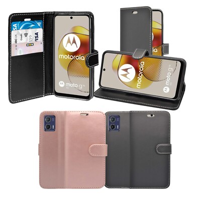 Für Motorola G73 Brieftasche Klapp Handy Hülle PU Leder Kartenfach Ständer Cover