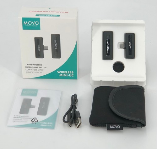 Movo Wireless Mini UC USB-C Kabelloses Lavaliermikrofon für Android